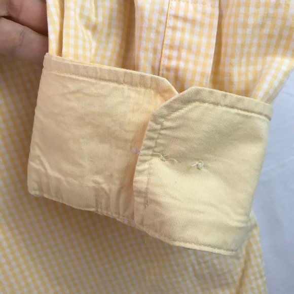 IZOD Yellow & White Check Button Shirt - Picture 6 of 8